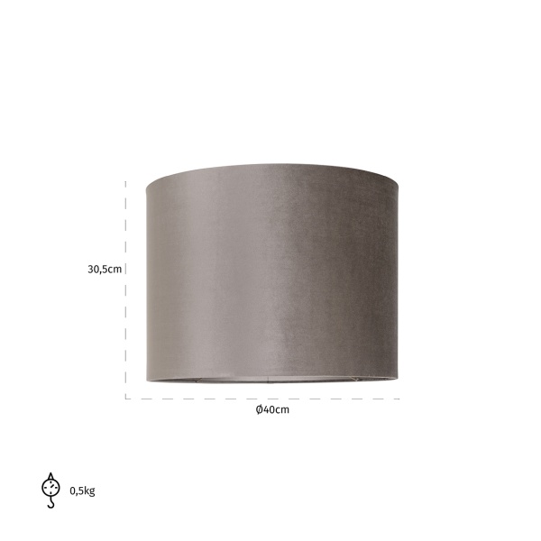 Lampenkap Khaky cilinder 40Ø (Italian Velvet -  0558 Khaki)
