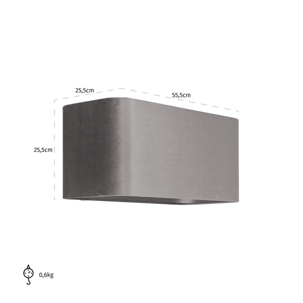 Lampenkap Antracite rechthoek (Italian-7981 Antracite)