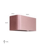 Lampenkap Old rose rechthoek (Pink)