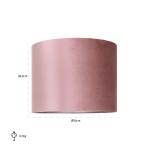 Lampenkap Old rose cilinder 50Ø (Pink)