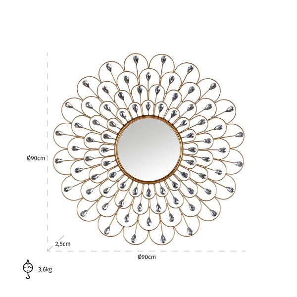 Spiegel Pauwel (Gold)