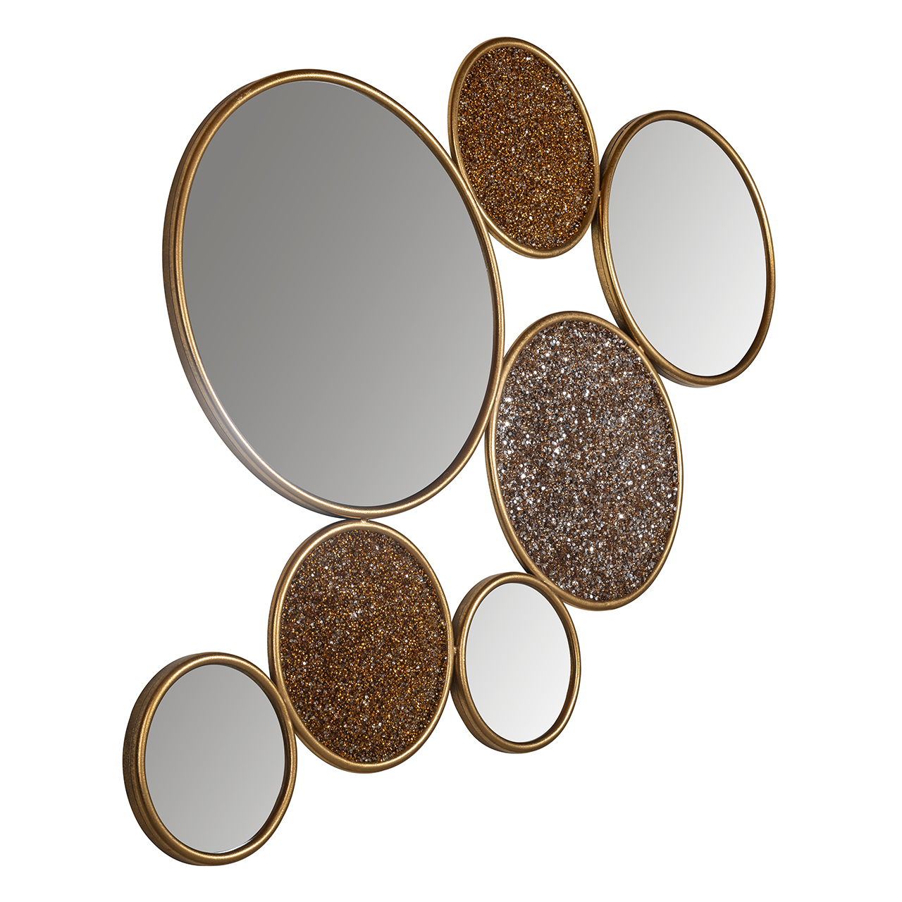 Op grote schaal Blazen kralen Spiegel Isaiha met 4 ronde spiegels groot (Gold) Online Kopen -  4UDesigned.nl
