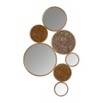 Spiegel Isaiha met 4 ronde spiegels groot (Gold)