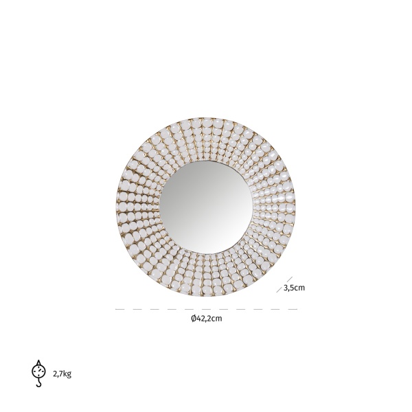 Mirror Lynde small (White)