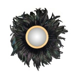 Spiegel Madlen met veren (Black)
