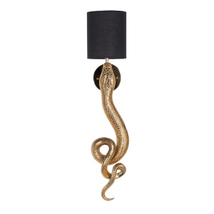 Wandlamp Daine incl. lampenkap zwart (Gold)