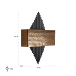 Wandlamp Loua (Black/gold)