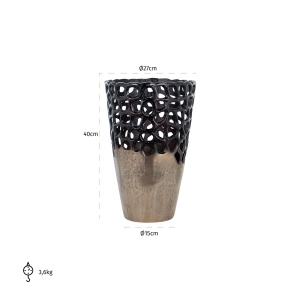 Vaas Flore klein (Black/gold)