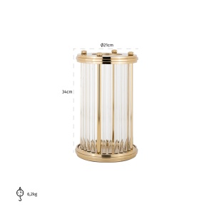 Windlicht Earlson goud medium (Gold)