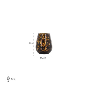 Windlicht Ivana klein Cheetah (Brown)