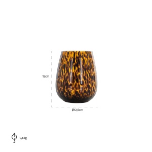 Windlicht Ivana groot Cheetah (Brown)
