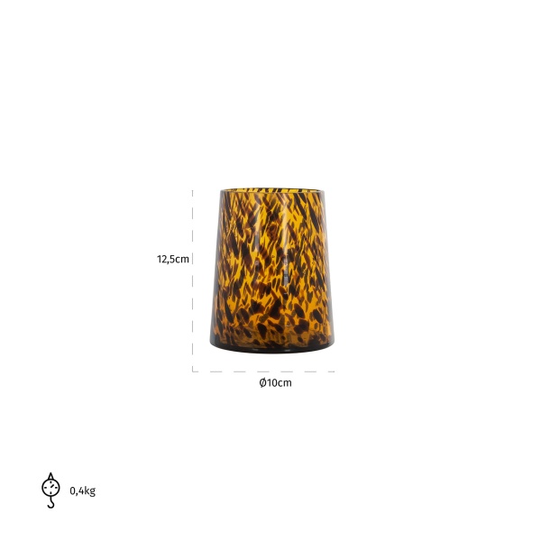 Windlicht Ayana klein Cheetah (Brown)