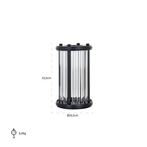 Windlicht Feray zwart medium (Black)