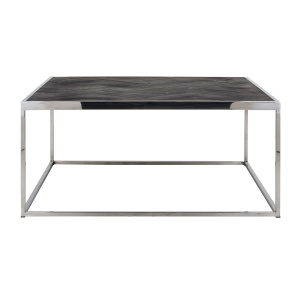 Salontafel Blackbone silver 90x90 (Black rustic)