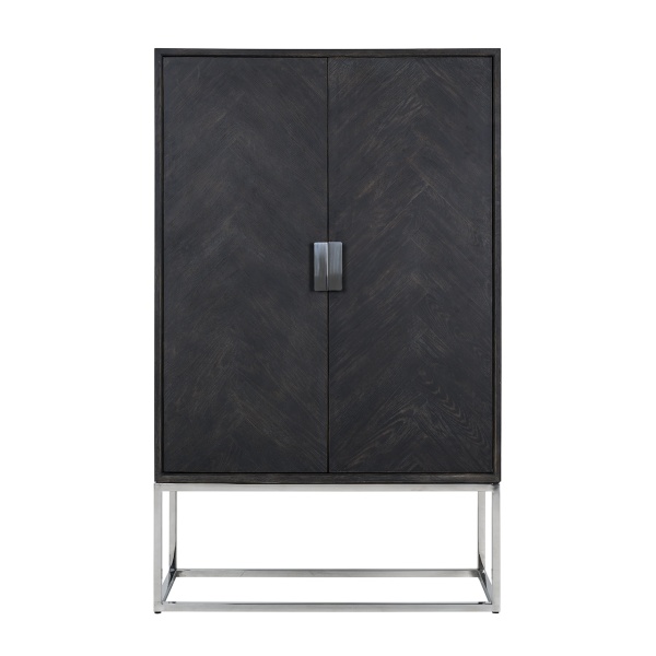 Wandkast Blackbone silver 2-deuren laag (Black rustic)