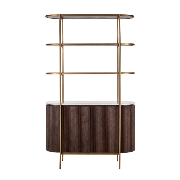 Wandkast Barkley 2-deuren 3-planken (Brushed Gold)