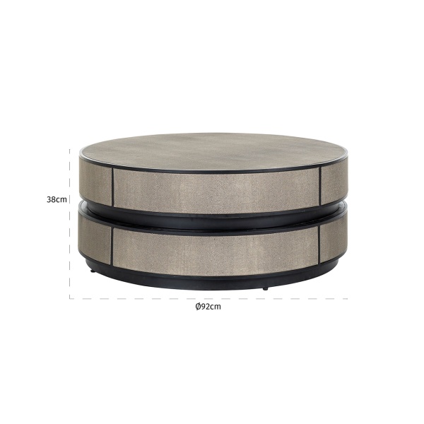 Salontafel Lustrio 92Ø  (Black)