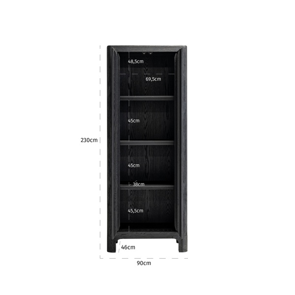 Wandkast Baccarat 2-deuren (Dark coffee)