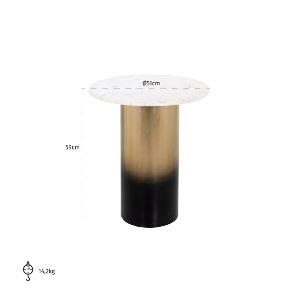 Bijzettafel Alfie (Gold)