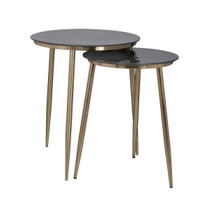 Bijzettafel Finley set van 2 (Gold)