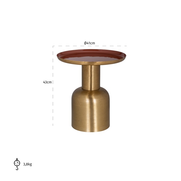 End table Inaya 41Ø (Brushed Gold)