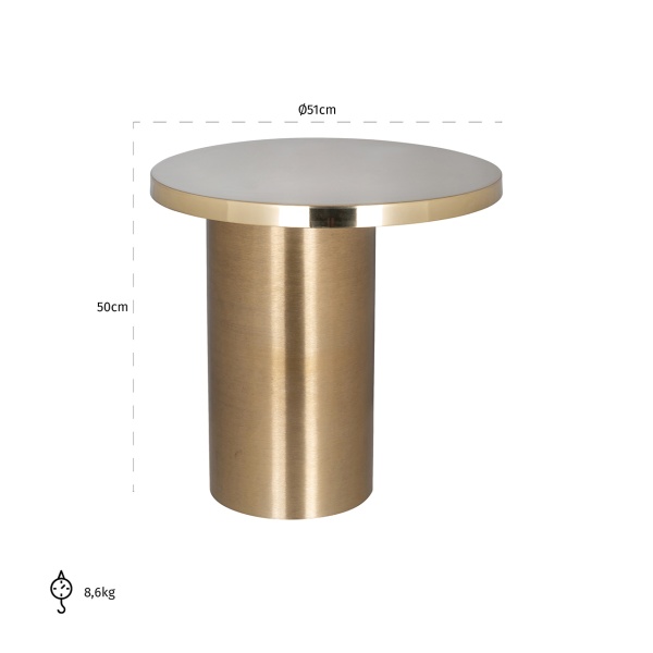 End table Naya 50Ø (Brushed Gold)