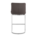 Barstoel Bolton Stone velvet / silver Fire Retardant (Quartz Stone 101)