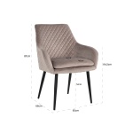 Stoel Chrissy Khaki Velvet (Quartz Khaki 903)