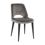 Stoel Tabitha feather stone / stone velvet fire retardant (Feather Velvet Stone HD001)