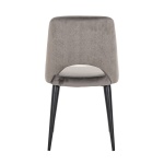 Stoel Tabitha feather stone / stone velvet fire retardant (Feather Velvet Stone HD001)
