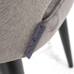 Stoel Tabitha feather stone / stone velvet fire retardant (Feather Velvet Stone HD001)