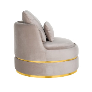 Fauteuil Kylie Khaki velvet / gold (Quartz Khaki 903)