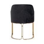 Stoel Hadley Antraciet velvet / Brushed gold (Quartz Antraciet 801)