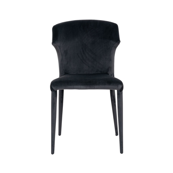 Stoel Piper Antraciet velvet Fire retardant (Quartz Antraciet 801)