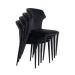 Stoel Piper Antraciet velvet Fire retardant (Quartz Antraciet 801)