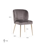 Stoel Cannon Stone / Brushed Gold (Quartz Stone 101)