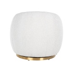 Draaifauteuil Jago White Bouclé / Brushed gold (Copenhagen 900 Bouclé White)