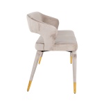 Showroommodel Eetkamer bank Colleene Khaki velvet  Fire retardant (FR-Quartz 903 Khaki) Zelf Afhalen