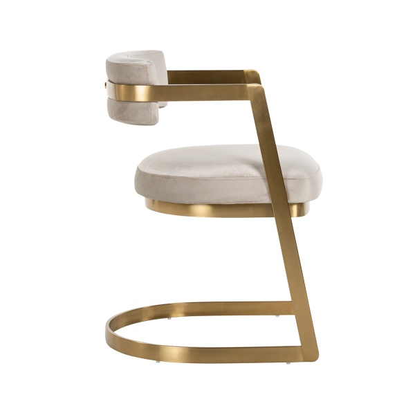 Stoel Jordan khaki velvet fire retardant (FR-Quartz 903 Khaki)