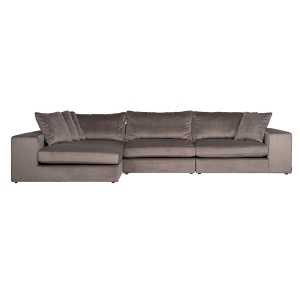 Poef Fenna white chenille fire retardant (FR-Bergen 900 white chenille)