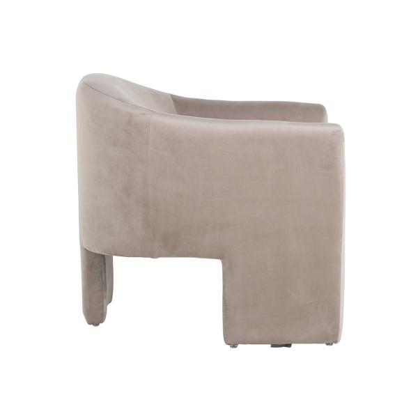 Fauteuil Charmaine khaki velvet (Quartz Khaki 903)
