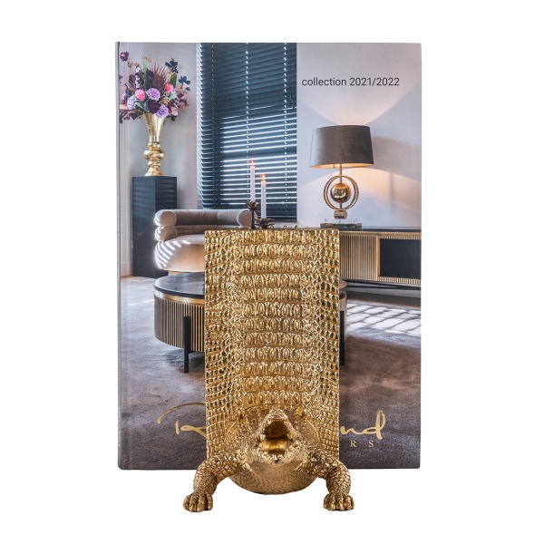 Boekenstandaard Krokodil (Gold)