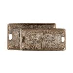 Dienblad Demian goud set van 2 (Gold)