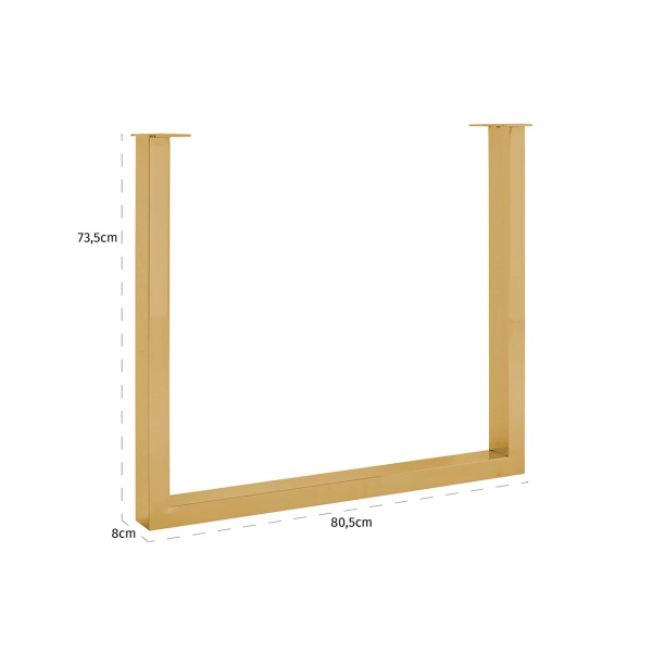Eettafelpoten set U-poot goud (Gold)