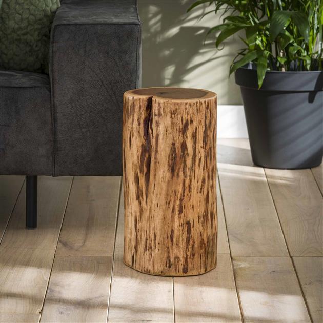 Integreren Ritmisch oplichterij Bijzettafel boomstam 35 / massief Acacia naturel Online Kopen -  4UDesigned.nl