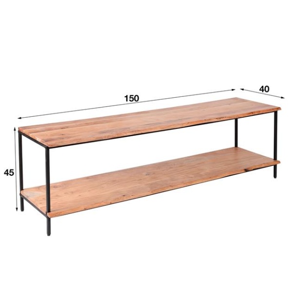 TV-meubel natural edge/Massief acacia naturel
