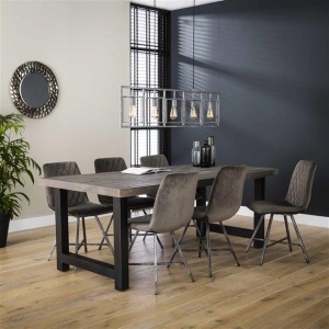 Eetkamertafel 200 acacia rough grey / Grijs