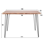Bartafel edge 130 / Massief acacia naturel