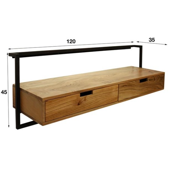 TV-meubel air solid / Massief acacia naturel