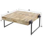 Salontafel Teca 70x70 / Teakhout verweerd